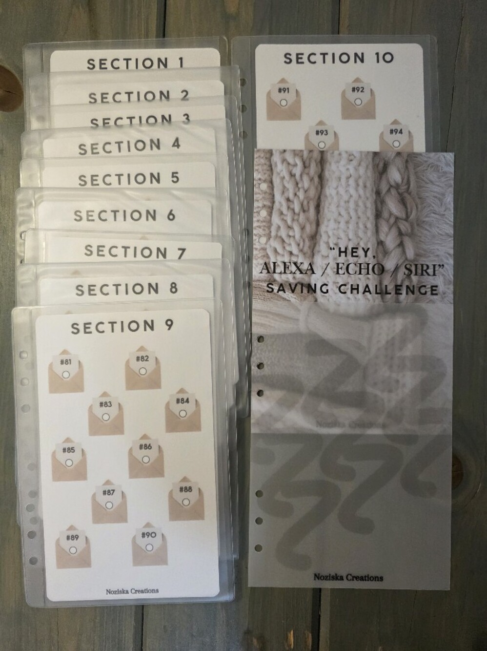 A5 Noziska Creations Savings Challenge Bundle